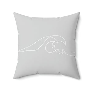 Hand Drawn Wave Outdoor Pillow