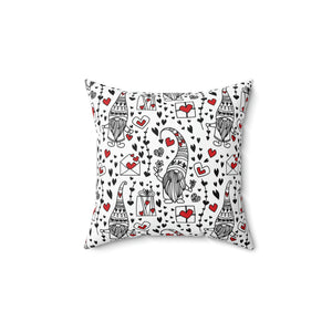 Gnome and Hearts Outdoor Pillows