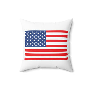 American Flag Outdoor Throw Pillow