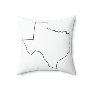 Texas Outline Outdoor Pillow