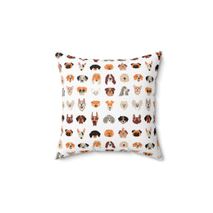 Dog Pattern Fun Outdoor Throw Pillow