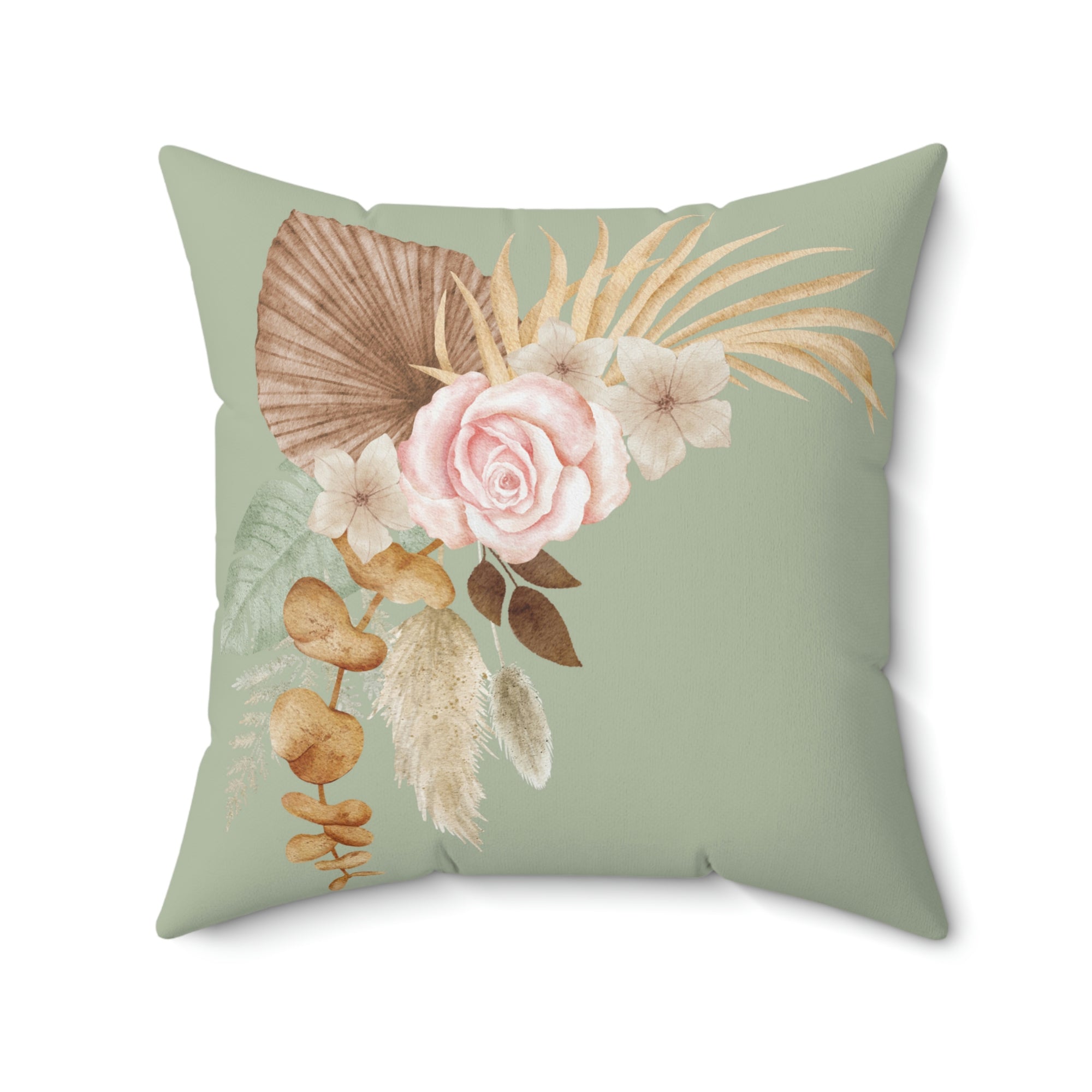 Boho Flowers Outdoor Pillow