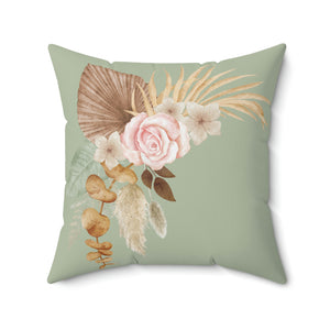 Boho Flowers Outdoor Pillow