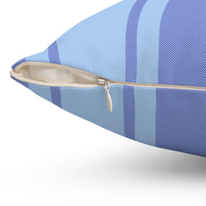 Blue on Blue Stripe Outdoor Pillow