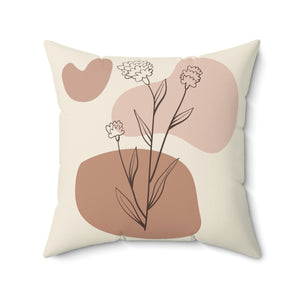 Boho Flower Designs Outdoor Pillow