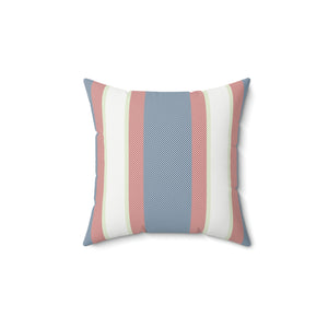 Blue and Red Stripe Outdoor Pillow