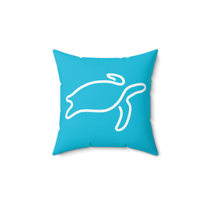 Turquoise Sea Turtle Outdoor Throw Pillow