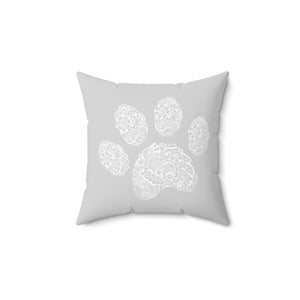 Dog Paw Outdoor Throw Pillow