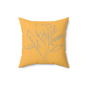 Orange Flower Outdoor Pillow