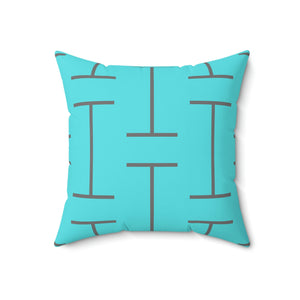 Turquoise Modern Pattern Outdoor Pillow