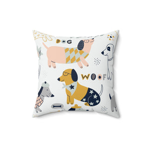 Fun Dog Outdoor Throw Pillow