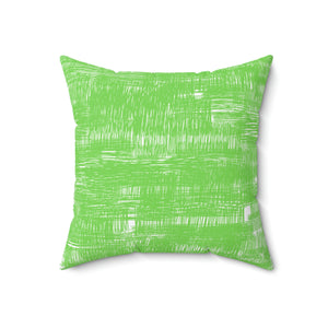 Green Paint Stripe Outdoor Pillow