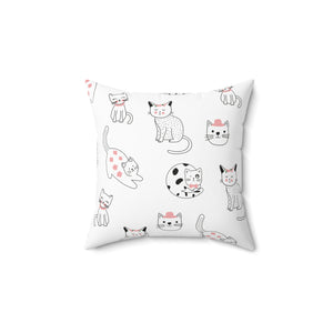 Cat Pattern Outdoor Throw Pillow