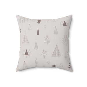 Trees and Outdoor Throw Pillow