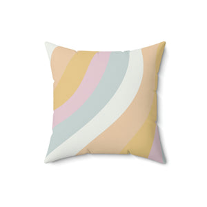 Boho Retro Rainbow Pattern Outdoor Pillow