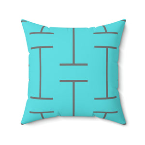 Turquoise Modern Pattern Outdoor Pillow