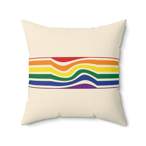 Retro Rainbow Outdoor Pillow