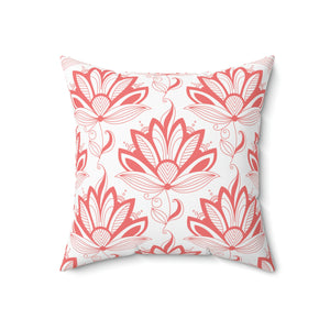 Persian Flower Outdoor Throw Pillow