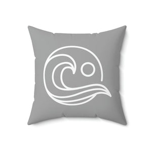 Grey Wave Outdoor Pillow