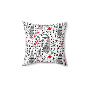 Gnome and Hearts Outdoor Pillows