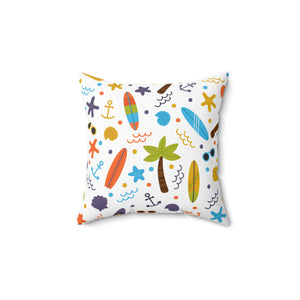 Beach Kids Outdoor Throw Pillow