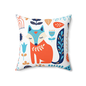 BOHO Wolf Outdoor Throw Pillow