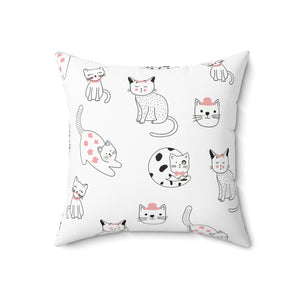 Cat Pattern Outdoor Throw Pillow