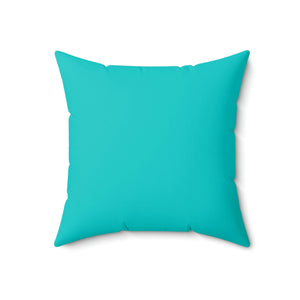 Shadow Aqua Blue Outdoor Pillow