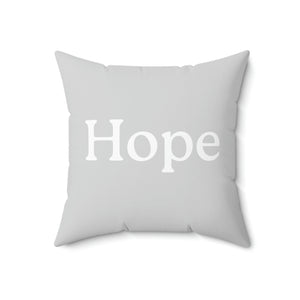 Hope Grey and White Outdoor Pillow