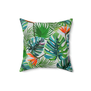 Beach Leaves Outdoor Throw Pillow