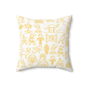 Egyptian Yellow Outdoor Throw Pillow