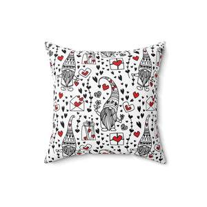 Gnome and Hearts Outdoor Pillows