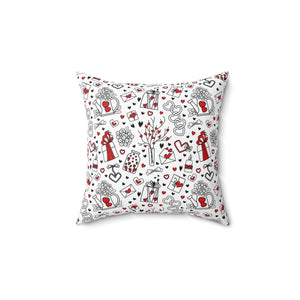 Valentines Day Pattern Outdoor Pillow