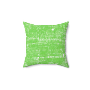 Green Paint Stripe Outdoor Pillow