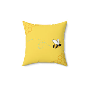 Bee Hive Yellow Outdoor Pillow