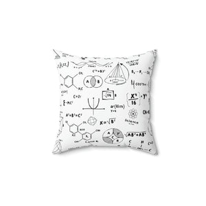 Science Pattern Black and White Outdoor Pillow