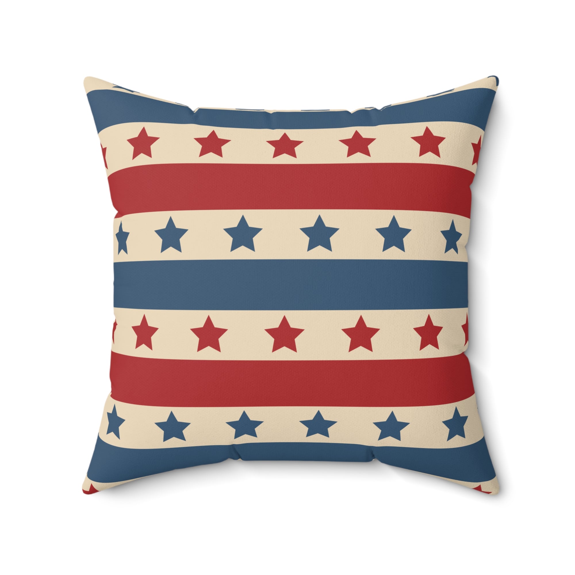 Vintage Stripes USA Outdoor Throw Pillow