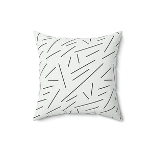 Black and White Lines Outdoor Pillow